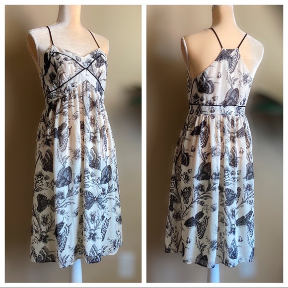 Ann Taylor Loft Racerback Fit & Flare Butterfly Garden Dress - Picture 5 of 16